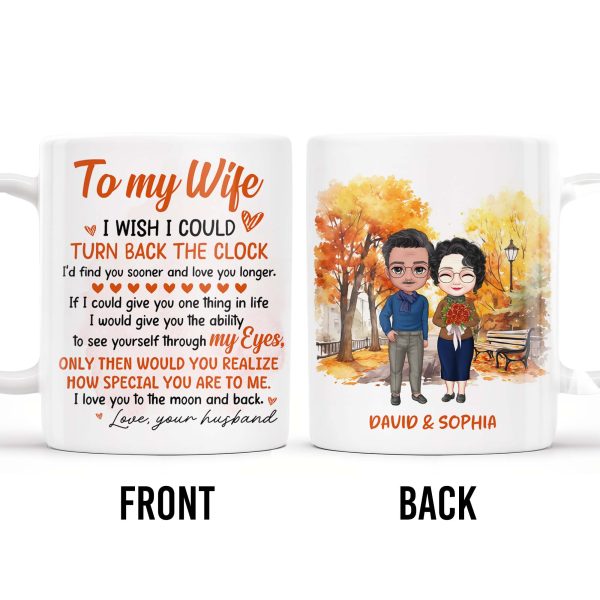 To My Wife, See Yourself Through My Eyes, Romantic Gift - Personalized Custom Coffee Mug - CPL271_MG