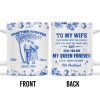 To My Wife You Are My Queen Forever Hearts and Birds Design - Personalized Custom Coffee Mug - CPL513_MG