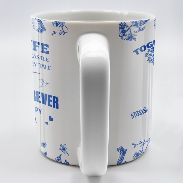 To My Wife You Are My Queen Forever Hearts and Birds Design - Personalized Custom Coffee Mug - CPL513_MG