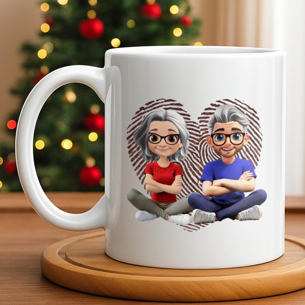 To My Wonderful Grandparents, Love Knows No Distance - Personalized Custom Coffee Mug - CPL1005_MG