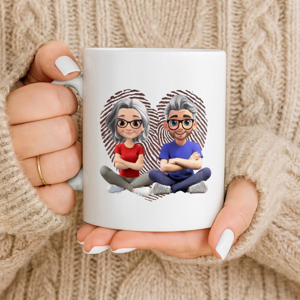 To My Wonderful Grandparents, Love Knows No Distance - Personalized Custom Coffee Mug - CPL1005_MG