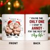 To My Wonderful Wife Merry Christmas With All My Love Santa And Elf - Personalized Custom Coffee Mug - CPL863_MG