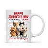 To Our Perfect Cat Mom Adorable Cartoon Cats Personalized Mug, Unique Gifts For Cat Moms