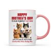 To Our Perfect Cat Mom Adorable Cartoon Cats Personalized Mug, Unique Gifts For Cat Moms