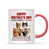 To Our Perfect Cat Mom Adorable Cartoon Cats Personalized Mug, Unique Gifts For Cat Moms