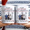 To Our Son-In-Law, The Only Thing Better Than Being Your Parent-In-Law, Family and Cityscape - Personalized Custom Coffee Mug - SON042_MG