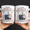 To Our Son-In-Law, The Only Thing Better Than Being Your Parent-In-Law, Family and Cityscape - Personalized Custom Coffee Mug - SON042_MG