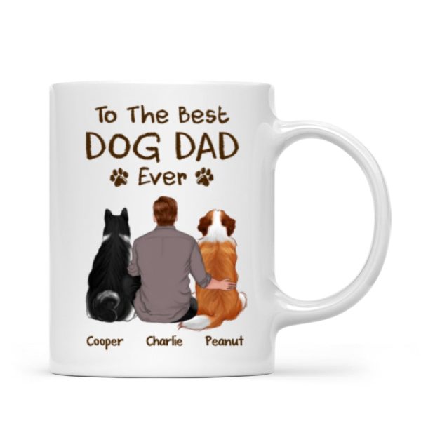 To The Best Dog Dad Ever Crayon Personalized Mug