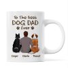 To The Best Dog Dad Ever Crayon Personalized Mug