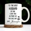 To The Best Husband By Par Love and Golf - Personalized Custom Coffee Mug - HSB039_MG