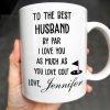 To The Best Husband By Par Love and Golf - Personalized Custom Coffee Mug - HSB039_MG