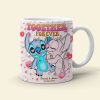 Together Forever, Couple Gift, Personalized Coffee Mug, Cartoon Couple Mug 03NATI271023