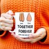 Together Forever Customizable Mug With Cute Feet Design - Personalized Custom Coffee Mug - CPL190_MG