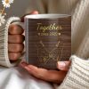 Together Forever, Holding Hands and Hearts Mug - Personalized Custom Coffee Mug - CPL150_MG
