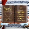 Together Forever, Holding Hands and Hearts Mug - Personalized Custom Coffee Mug - CPL150_MG