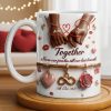 Together From Our First Kiss Infinity Symbol And Rose - Personalized Custom Coffee Mug - CPL1304_MG