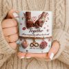 Together From Our First Kiss Infinity Symbol And Rose - Personalized Custom Coffee Mug - CPL1304_MG