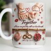 Together From Our First Kiss Infinity Symbol And Rose - Personalized Custom Coffee Mug - CPL1304_MG