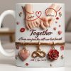 Together From Our First Kiss Infinity Symbol And Rose - Personalized Custom Coffee Mug - CPL1304_MG