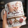 Together From Our First Kiss Infinity Symbol And Rose - Personalized Custom Coffee Mug - CPL1304_MG