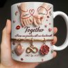 Together From Our First Kiss Infinity Symbol And Rose - Personalized Custom Coffee Mug - CPL1304_MG