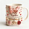 Together From Our First Kiss Till Our Last Breath - Personalized Ceramic Mug - Gift For Couples | NL122