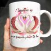 Together Is Our Favorite Place To Be, Swans and Hearts - Personalized Custom Coffee Mug - CPL411_MG