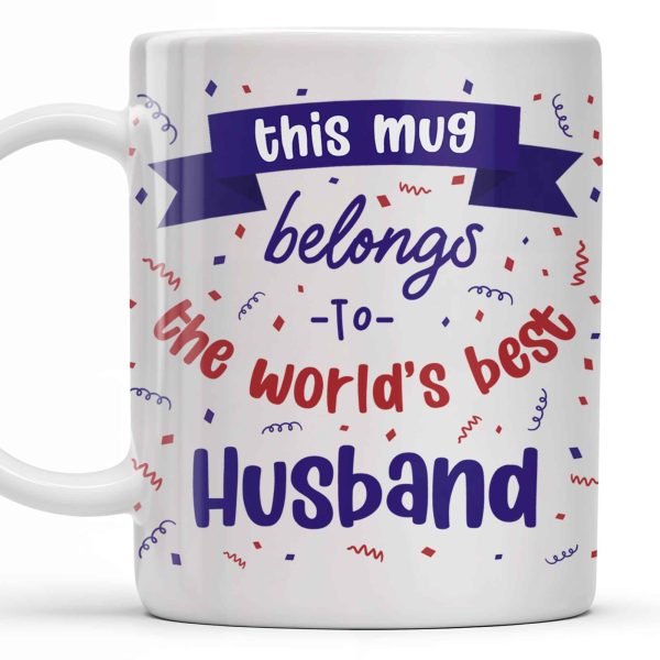 Together Since 2003, Cartoon Couple and Confetti - Personalized Custom Coffee Mug - HSB035_MG