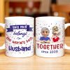 Together Since 2003, Cartoon Couple and Confetti - Personalized Custom Coffee Mug - HSB035_MG