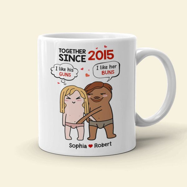 Together Since, Couple Gift, Personalized Mug, Naughty Couple Coffee Mug