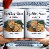 Together Since With Couple And Hearts Design - Personalized Custom Coffee Mug - CPL403_MG