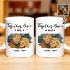 Together Since With Couple And Hearts Design - Personalized Custom Coffee Mug - CPL403_MG