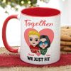 Together We Just Fit - You Are My Missing Piece, Personalized Couple Puzzle Accent Mug