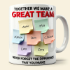 Together We Make A Great Team - Personalized White Edge-to-Edge Mug - Gift For Coworkers NL122