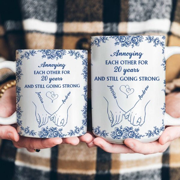 Toile De Jouy Style Annoying Each Other For Years Anniversary Gift - Personalized Mug