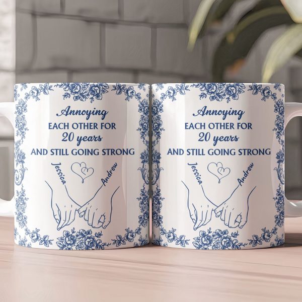 Toile De Jouy Style Annoying Each Other For Years Anniversary Gift - Personalized Mug
