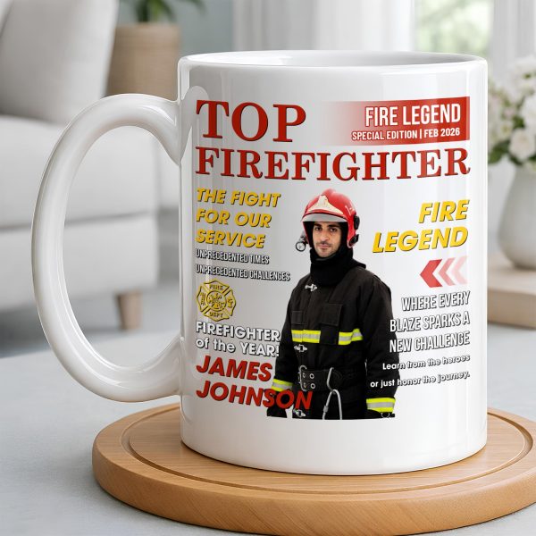 Top Firefighter The Fight For Our Service Fire Legend - Personalized Custom Coffee Mug - FIF049_MG
