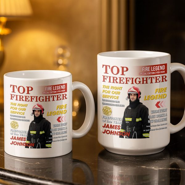 Top Firefighter The Fight For Our Service Fire Legend - Personalized Custom Coffee Mug - FIF049_MG