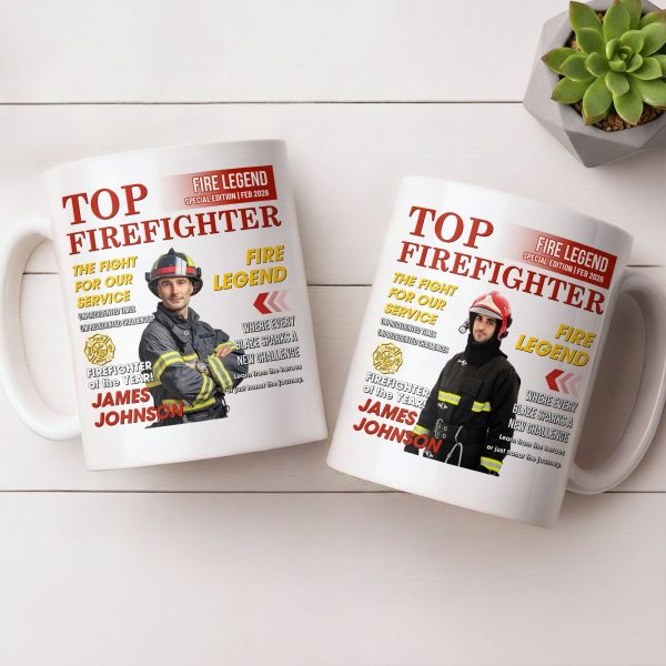 Top Firefighter The Fight For Our Service Fire Legend - Personalized Custom Coffee Mug - FIF049_MG