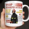 Top Firefighter The Fight For Our Service Fire Legend - Personalized Custom Coffee Mug - FIF049_MG