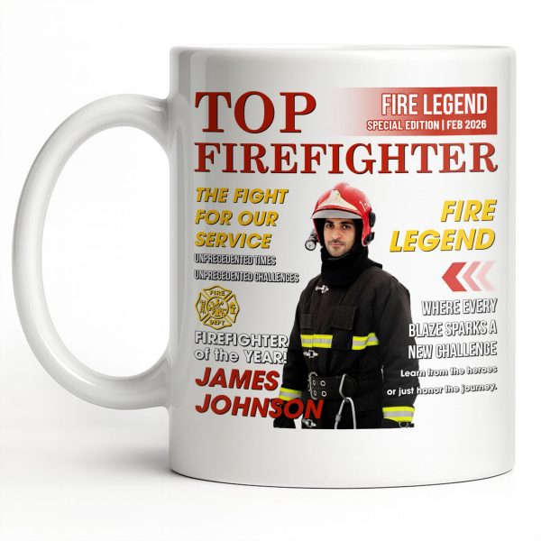 Top Firefighter The Fight For Our Service Fire Legend - Personalized Custom Coffee Mug - FIF049_MG
