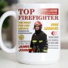 Top Firefighter The Fight For Our Service Fire Legend - Personalized Custom Coffee Mug - FIF049_MG