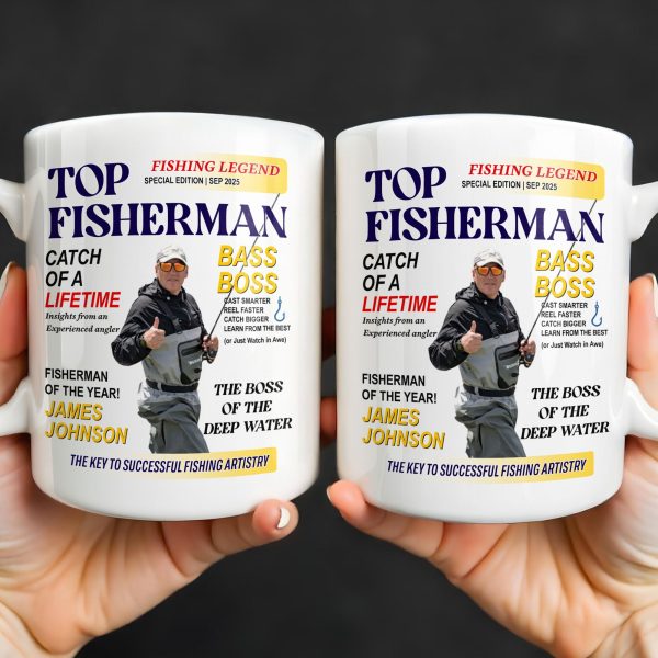Top Fisherman, Catch Of A Lifetime, Insights From An Experienced Angler - Personalized Custom Coffee Mug - FISH020_MG