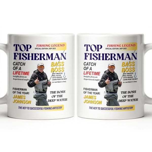 Top Fisherman, Catch Of A Lifetime, Insights From An Experienced Angler - Personalized Custom Coffee Mug - FISH020_MG