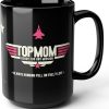Top Mom Coffee Mug, Best Mom Ever Gift for Mother, Mothers Day Birthday Christmas Gift for Mom from Daughter Son
