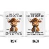 Touch My Coffee I Will Slap You So Hard Cow and Coffee Cup Design - Personalized Custom Coffee Mug - COL060_MG