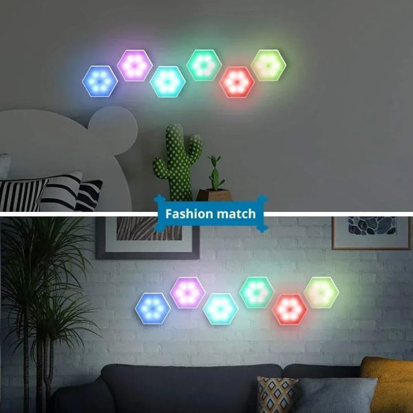 Touch Sensor Rgb Led Hexagon Lamp