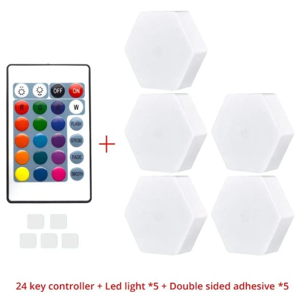 Touch Sensor Rgb Led Hexagon Lamp