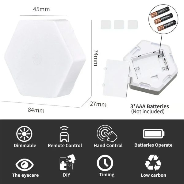 Touch Sensor Rgb Led Hexagon Lamp