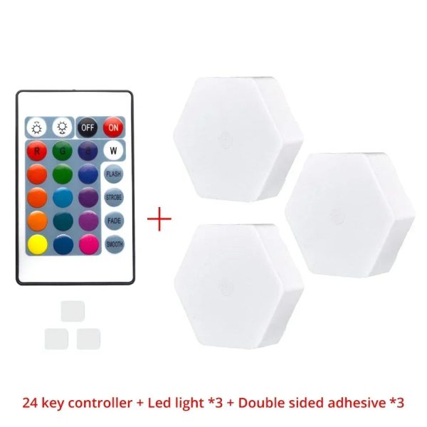 Touch Sensor Rgb Led Hexagon Lamp